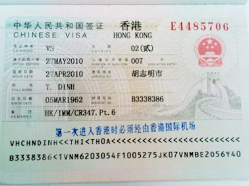 Visa Hong Kong